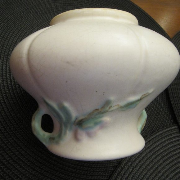 WELLER Floral TWO pieces, small vases with apple blossoms signed Antique - Picture 5 of 7